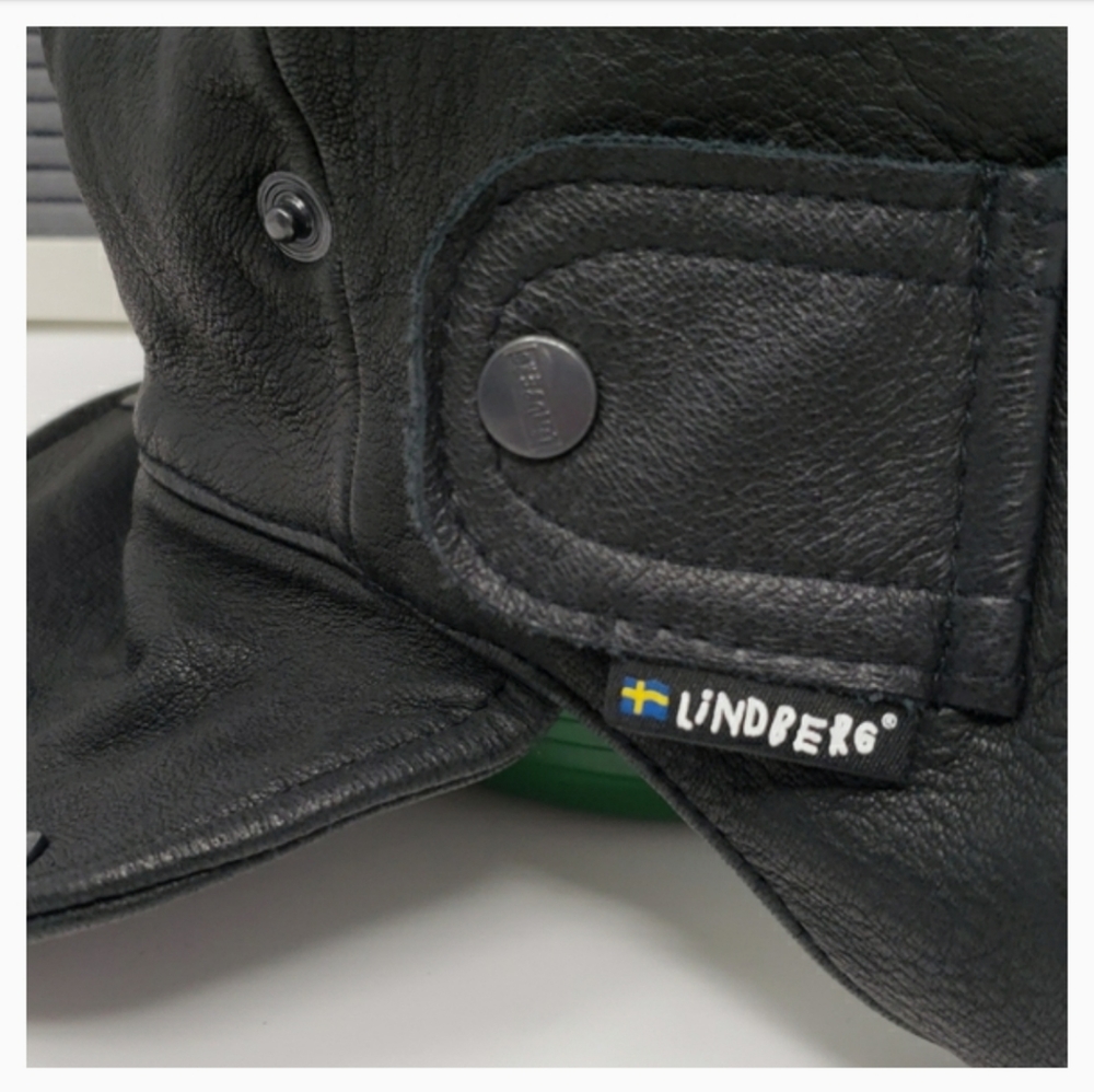 Vintage Lindberg Elkskin Bomber Hat from Sweden